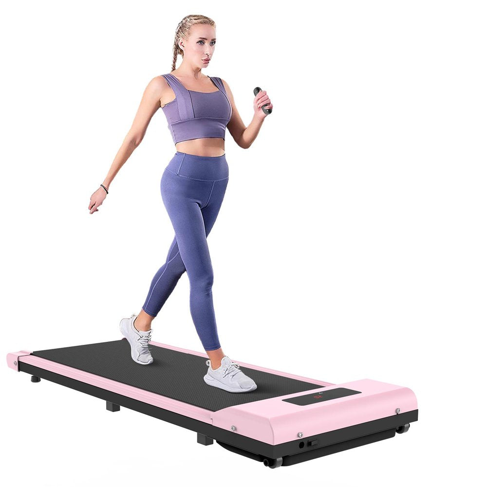 Treadmills for Home, Ultra Slim under Desk Treadmill for Home/Office, No Assembly Required, Pink