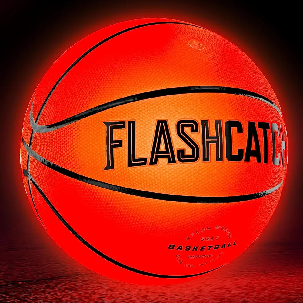 Light up Basketball - Glow in the Dark Basketball - NO 7 - Sports Gifts for Boys & Girls 8-12+ Year Old - Kids & Teens Gift Ideas - Cool Boy Toys Glowing Ball Night Activity