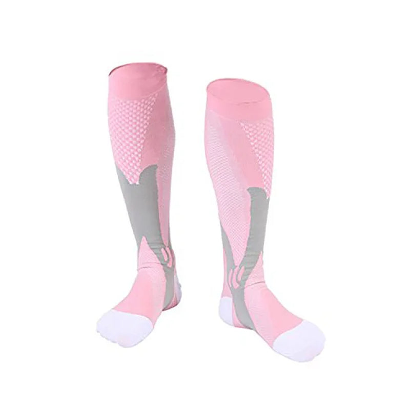 Men Women Compression Running Gym Socks Knee High Support Stockings Breathable Cycling Sports Socks for Socer Basketball Sport