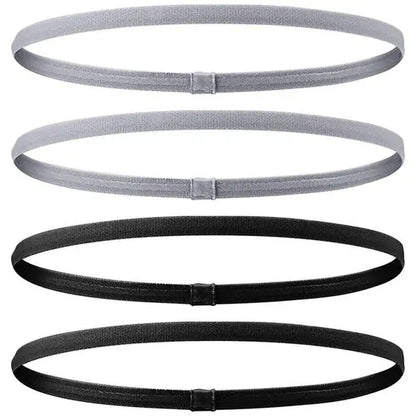 4 Pieces Thick Non-Slip Elastic Sport Headbands Hair Headbands,Exercise Hair and Sweatbands for Women and Men