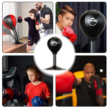 Punching Bag Desktop Punching Bag Stress Buster with Suction Cup Desk Table Boxing Punch Ball Suction Cup Reduce Tension Toys