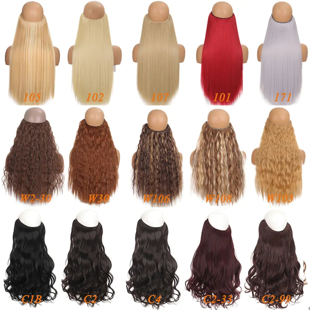 Synthetic No Clip Artificial Hair